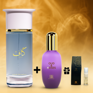 Ahmed Al Maghribi Kaaf EDP 100ml and Oud & Rose Gel 30ml Combo