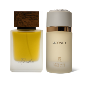 Ahmed Al Maghribi Leather & Moonlit Perfume Combo – Premium Unisex EDP Set